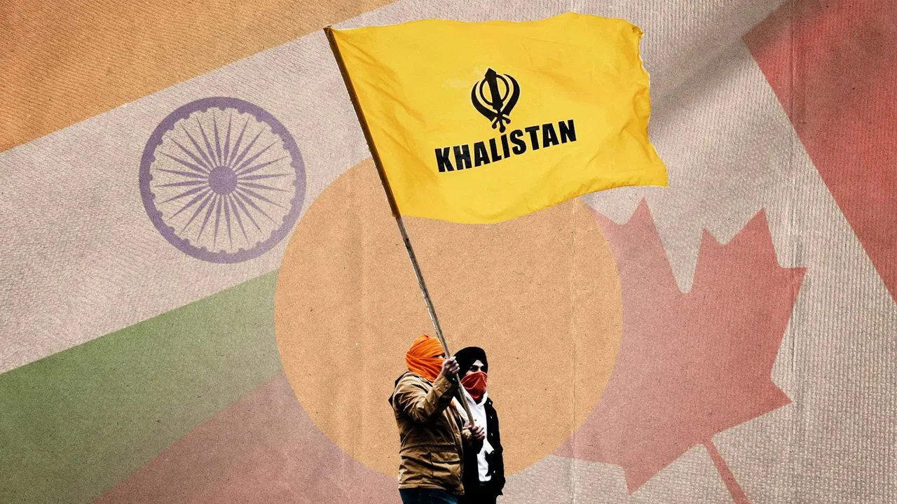 India Canada Khalistan Flag