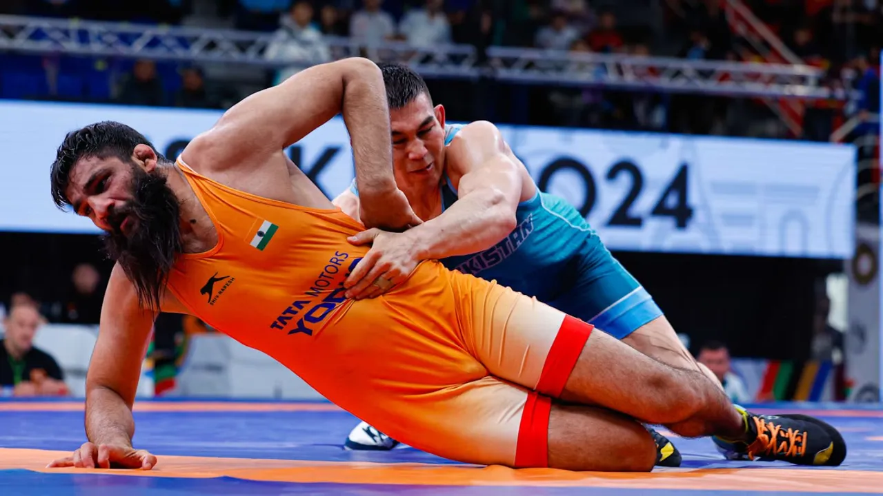 Greco Roman wrestlers at Asian Qualifiers