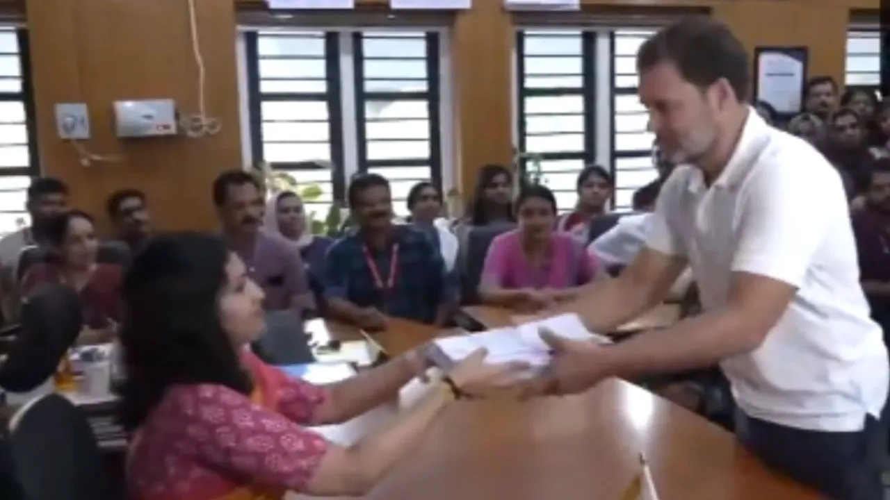 Rahul Gandhi submits files nomination papers from Kerala's Wayanad LS seat