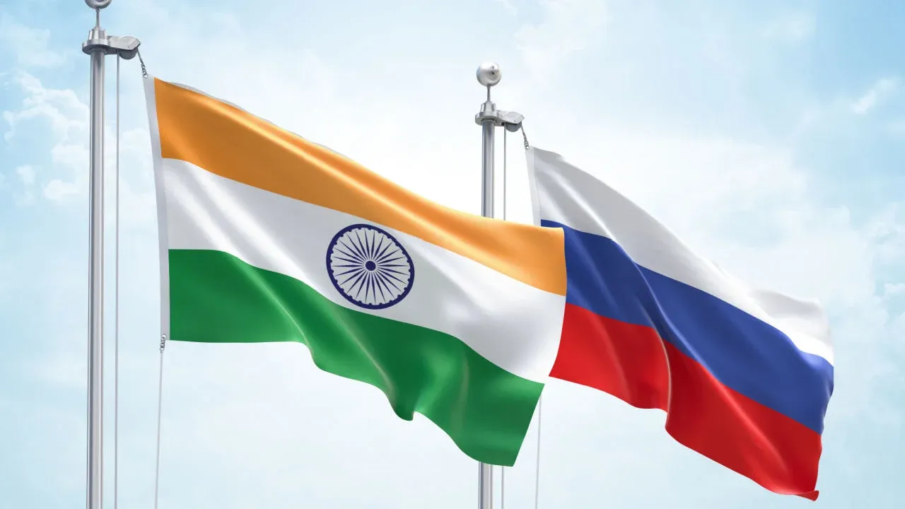 India and Russia flag