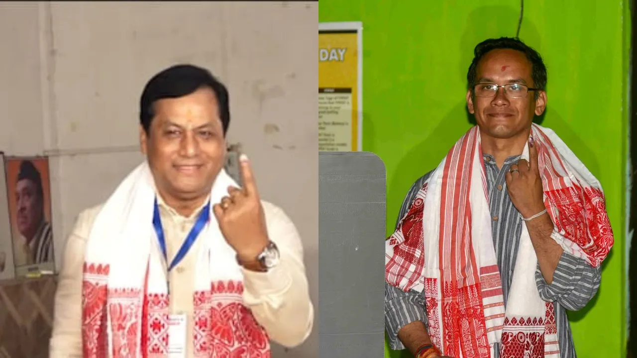 Long queues outside polling booths in Assam; Sonowal, Gogoi vote early