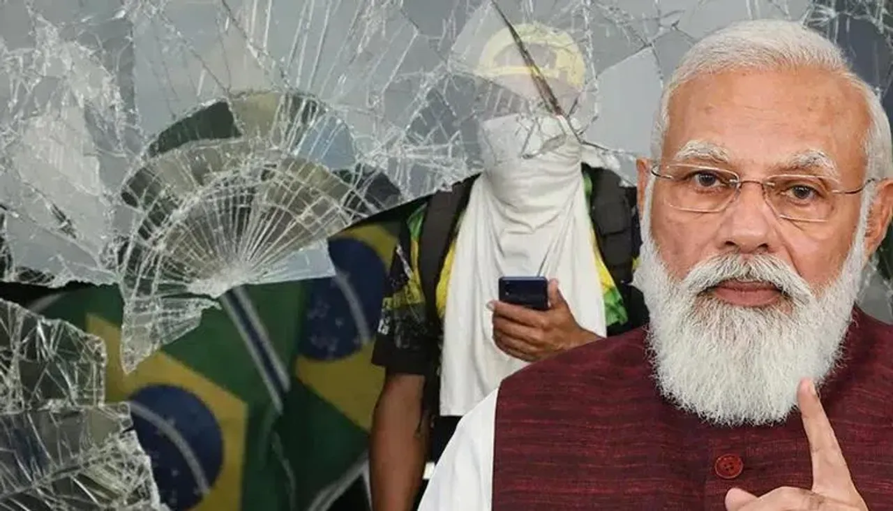 Narendra Modi Brazil Protest