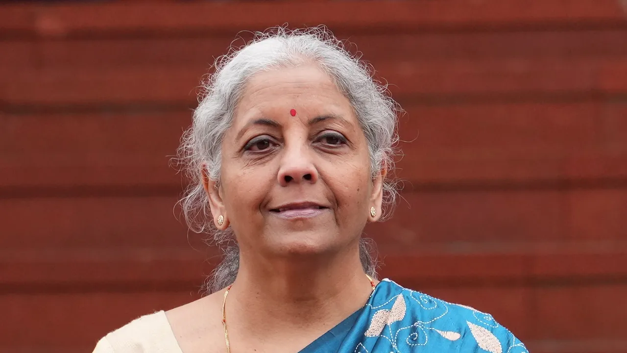 Union Finance Minister Nirmala Sitharaman arrives at Parliament House complex to present the Interim Budget 2024