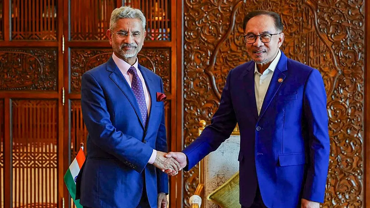 External Affairs Minister S. Jaishankar with Prime Minister of Malaysia Anwar Ibrahim during a meeting, in Malaysia, Wednesday, March 27, 2024