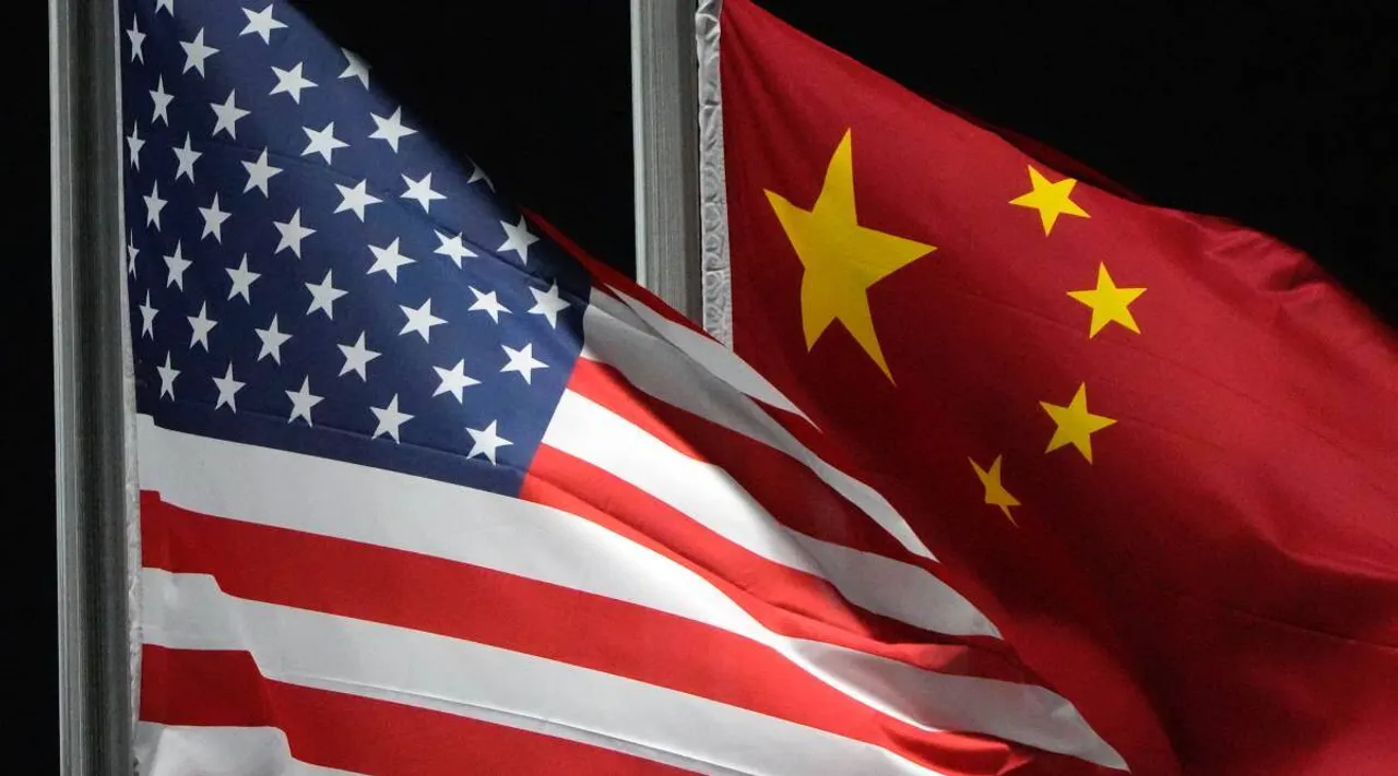 China USA Flags