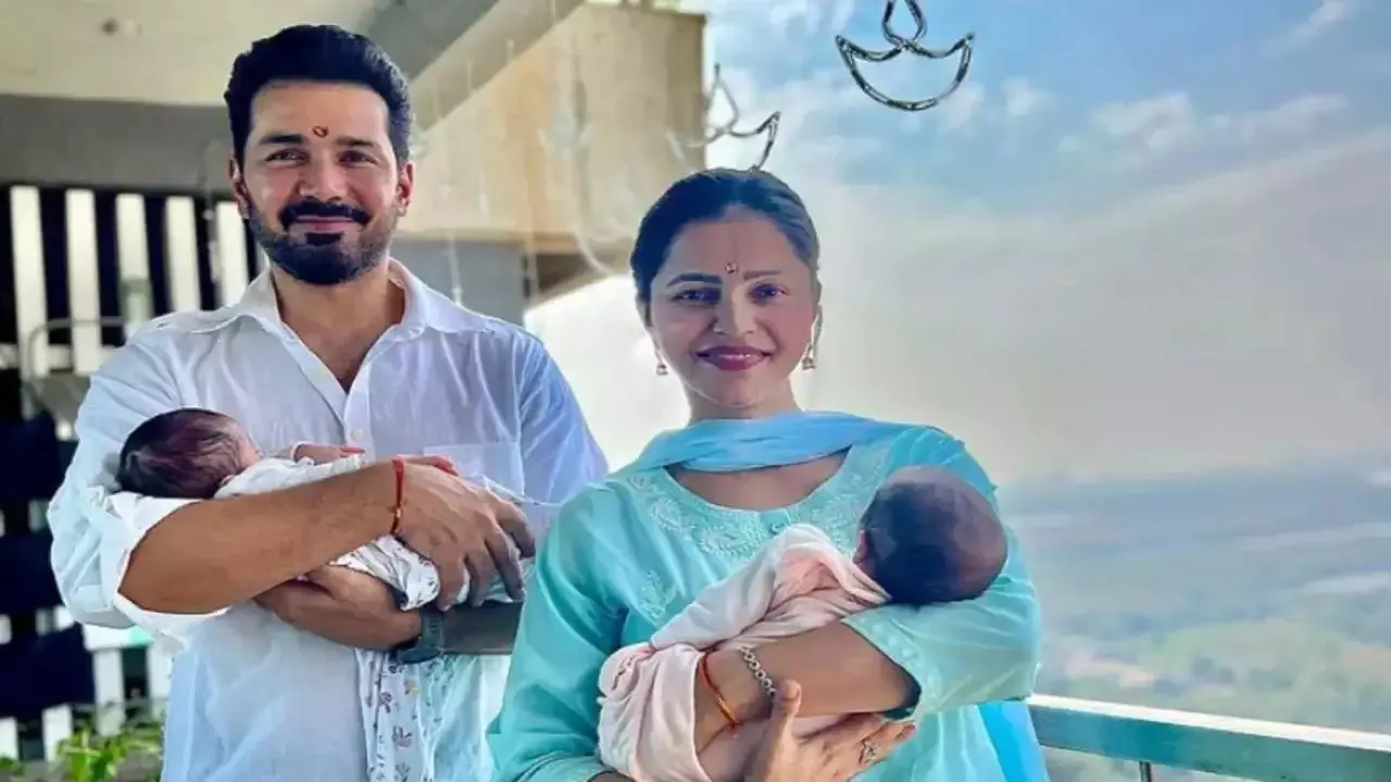 Rubina Dilaik, Abhinav Shukla reveal names of twin daughters as they turn a month old