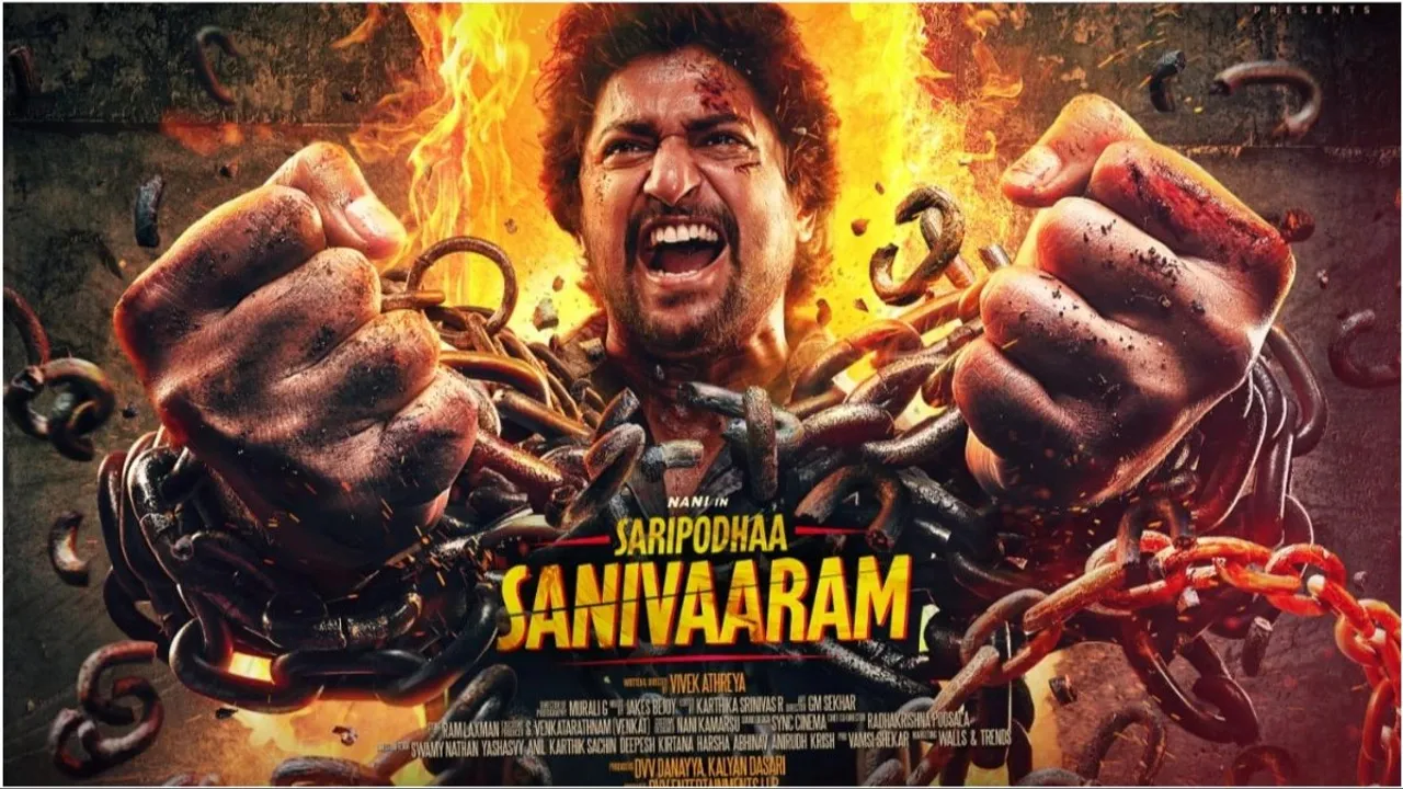 Nani's 31st film has finally got its title as 'Saripodhaa Sanivaram'.