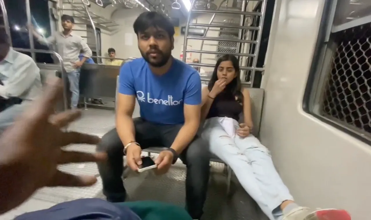 Two 'errant' lawyers caught misbehaving on camera in Mumbai train