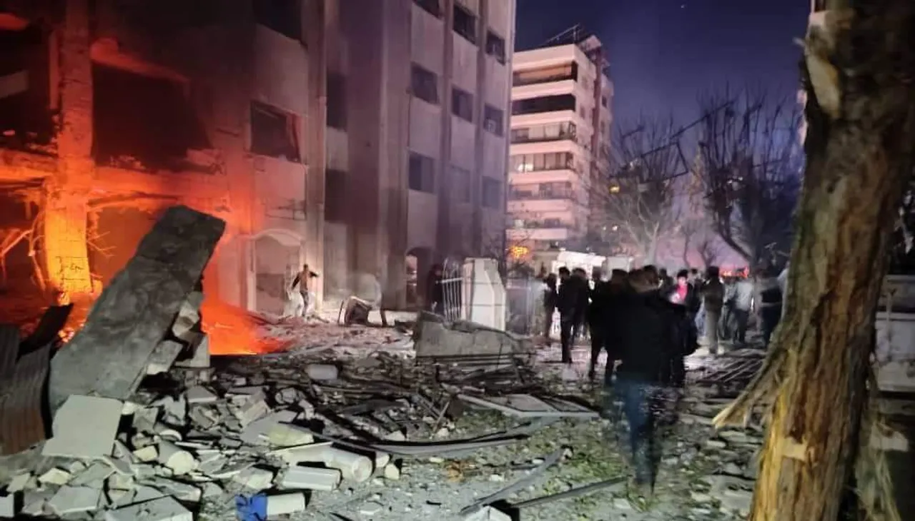 Israel airstrikes earthquake hit Syria killing 13 civilians