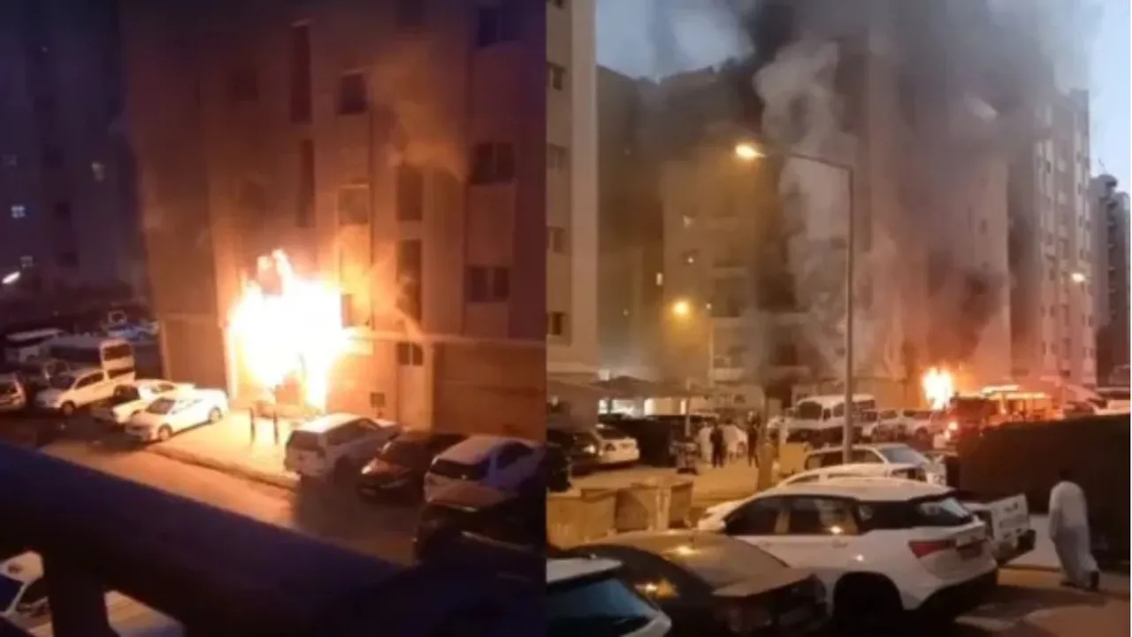 A devastating fire in a building housing labourers in Kuwait city