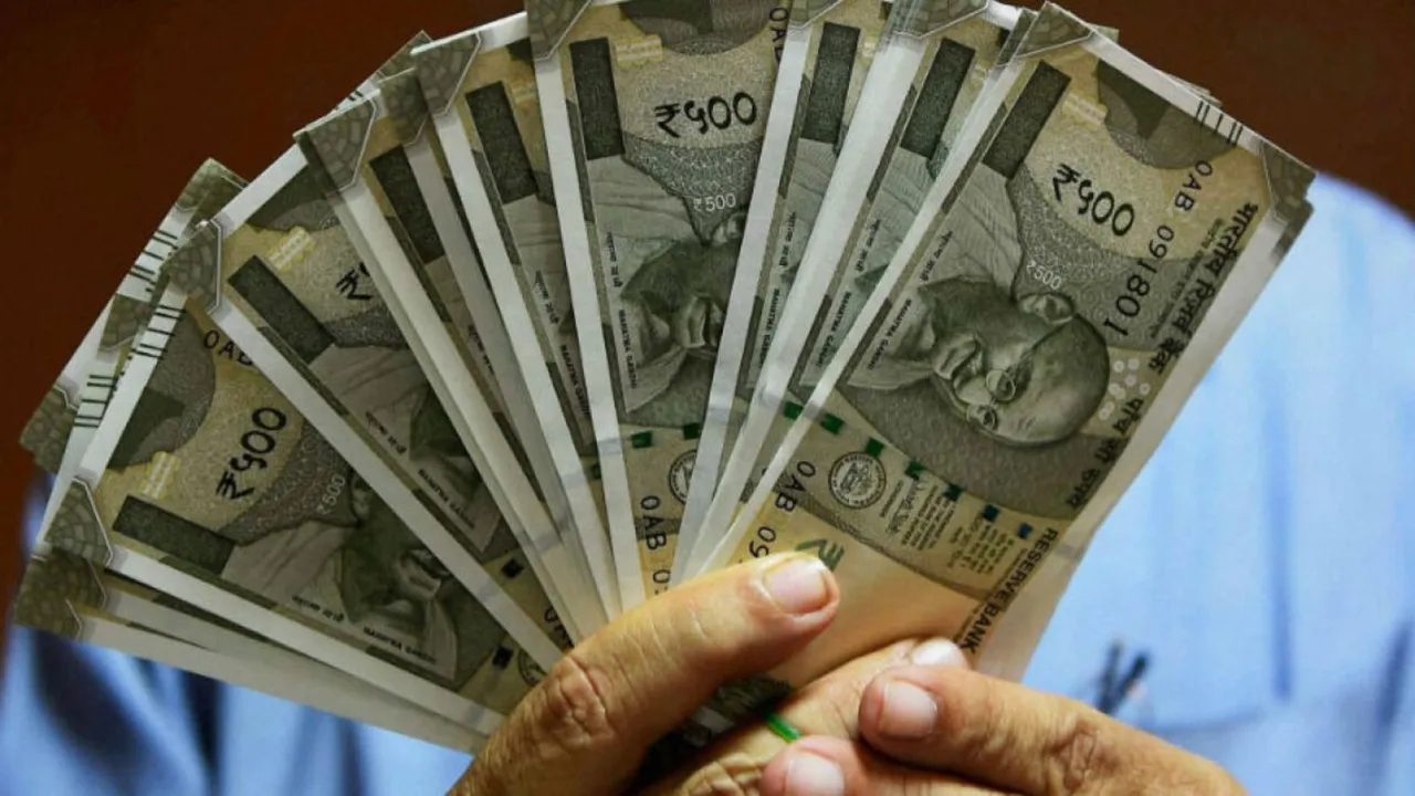 Rupee vs Dollar INR Currency Notes Money Cash Seizure