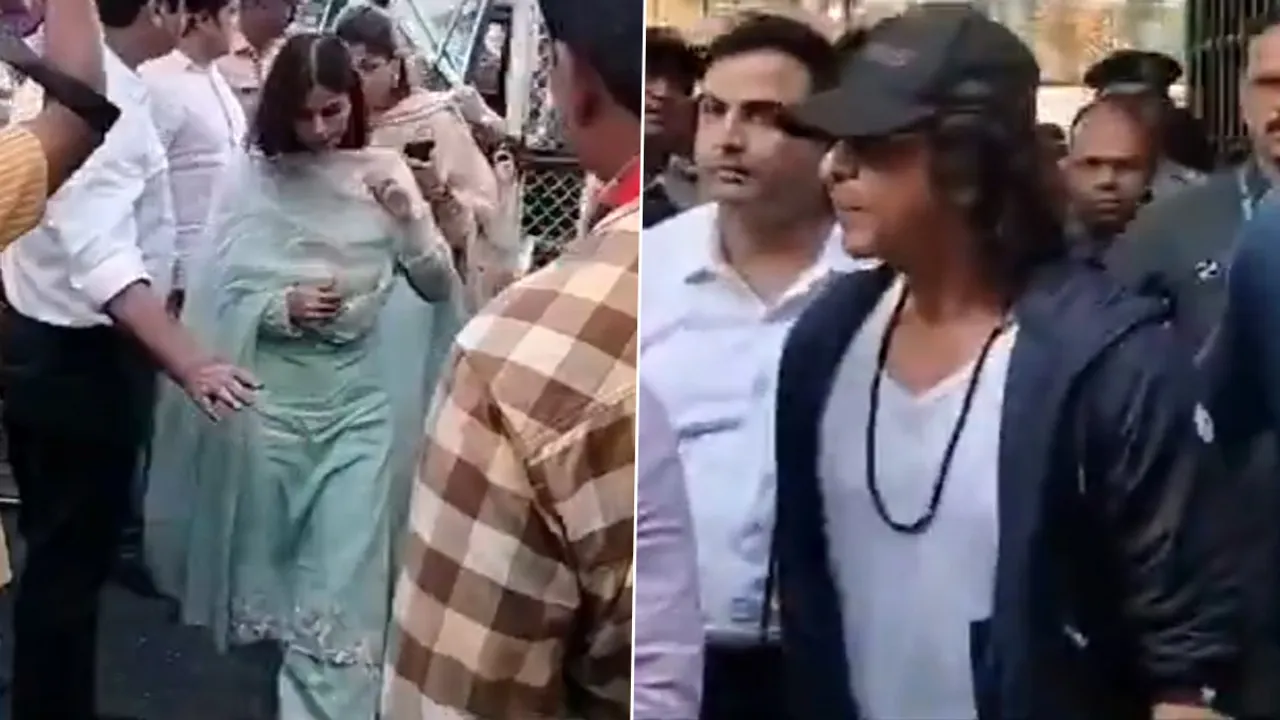 Shah Rukh Khan visits Shirdi Saibaba temple with daughter Suhana Khan