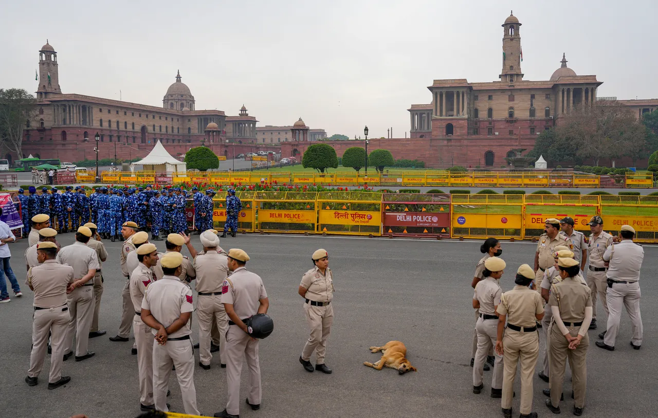 Vijay Chowk Parliament Delhi Police