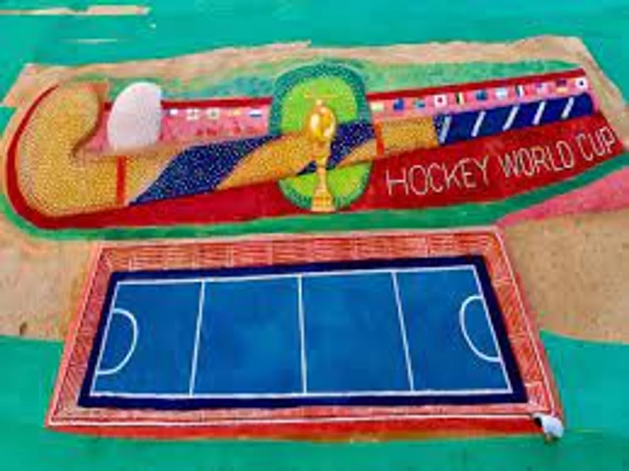 Sudarsan Pattnaik's sculpture recognised as 'world's largest sand hockey stick'