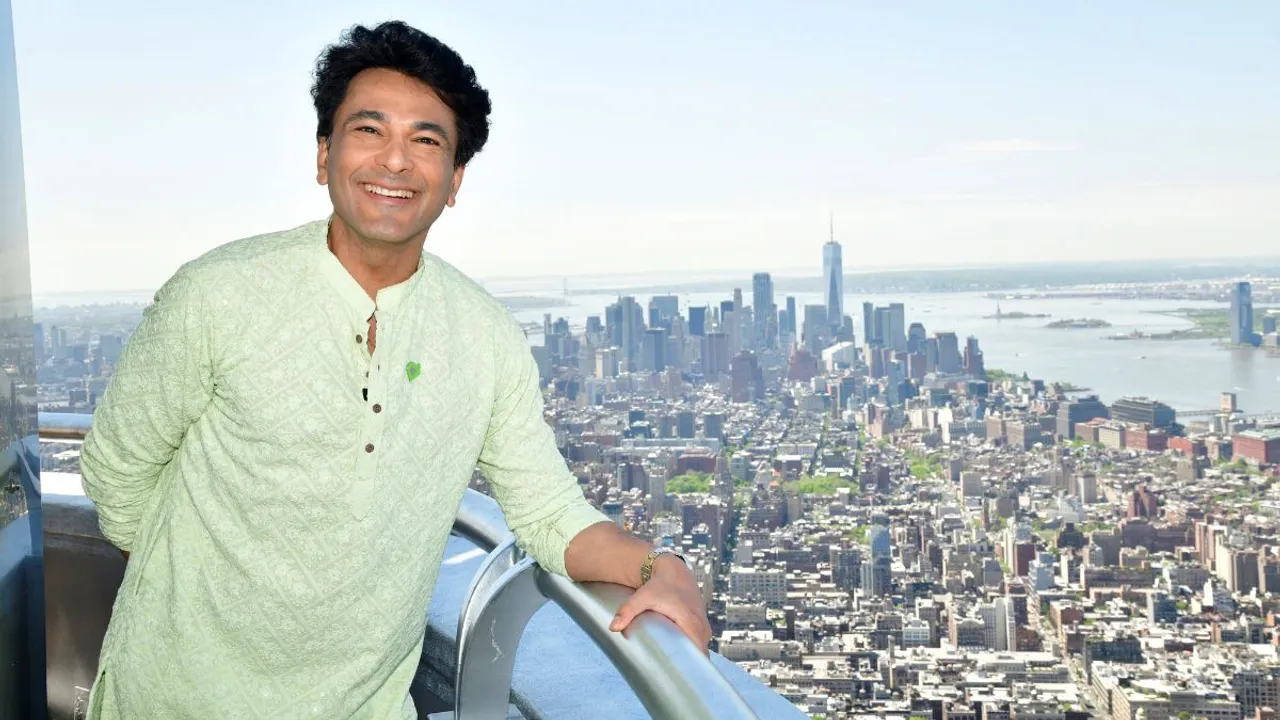 Michelin-star chef Vikas Khanna lit up the iconic Empire State Building in green to highlight the cause of fighting hunger 