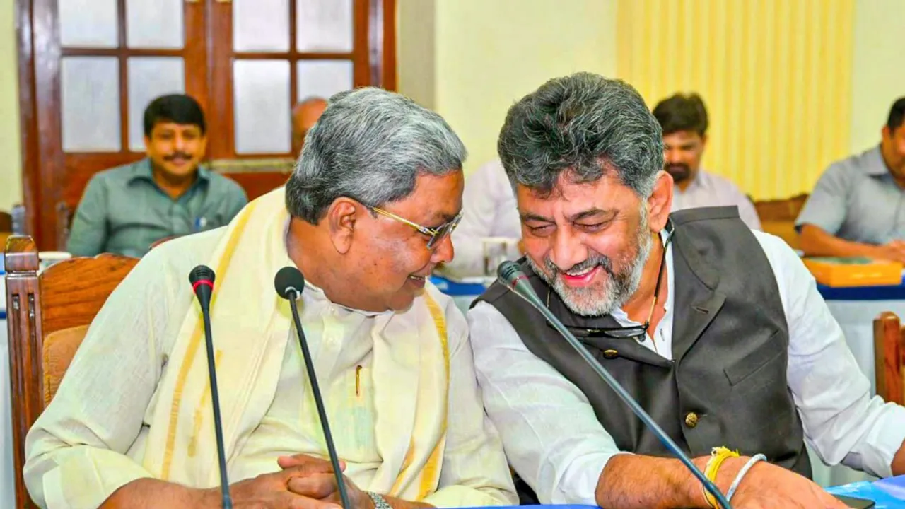 Karnataka Chief Minister Siddaramaiah and Deputy Chief Minister, D K Shivakumar (File image)