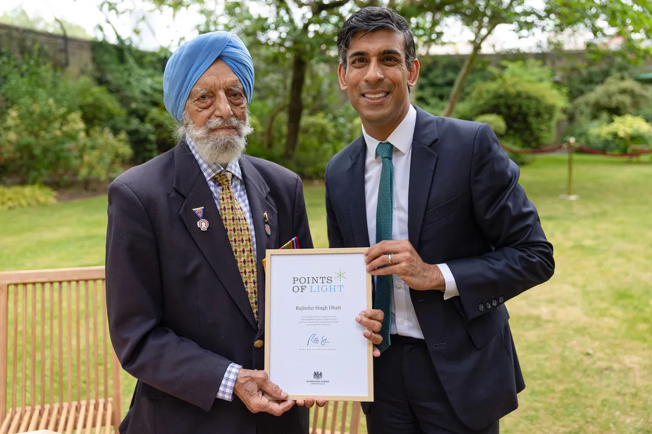 Rishi Sunak honours 101-year-old Sikh World War II veteran with Points of Light award