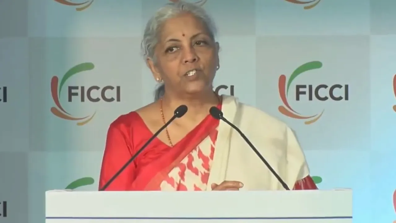 Union Finance Minister Nirmala Sitharaman addresses FICCI (Federation of Indian Chambers of Commerce & Industry) National Conclave on 'Viksit Bharat @ 2047