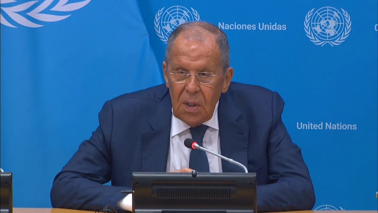 Russian Foreign Minister Sergey Lavrov at United Nations