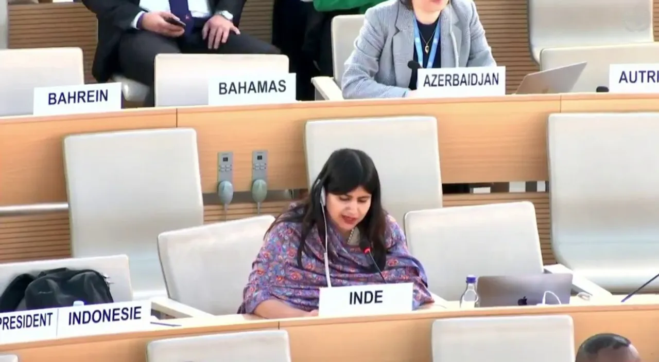 Anupama Singh, First Secretary of the Permanent Mission of India to the UN in Geneva, delivers India's Right of Reply at the 55th regular session.