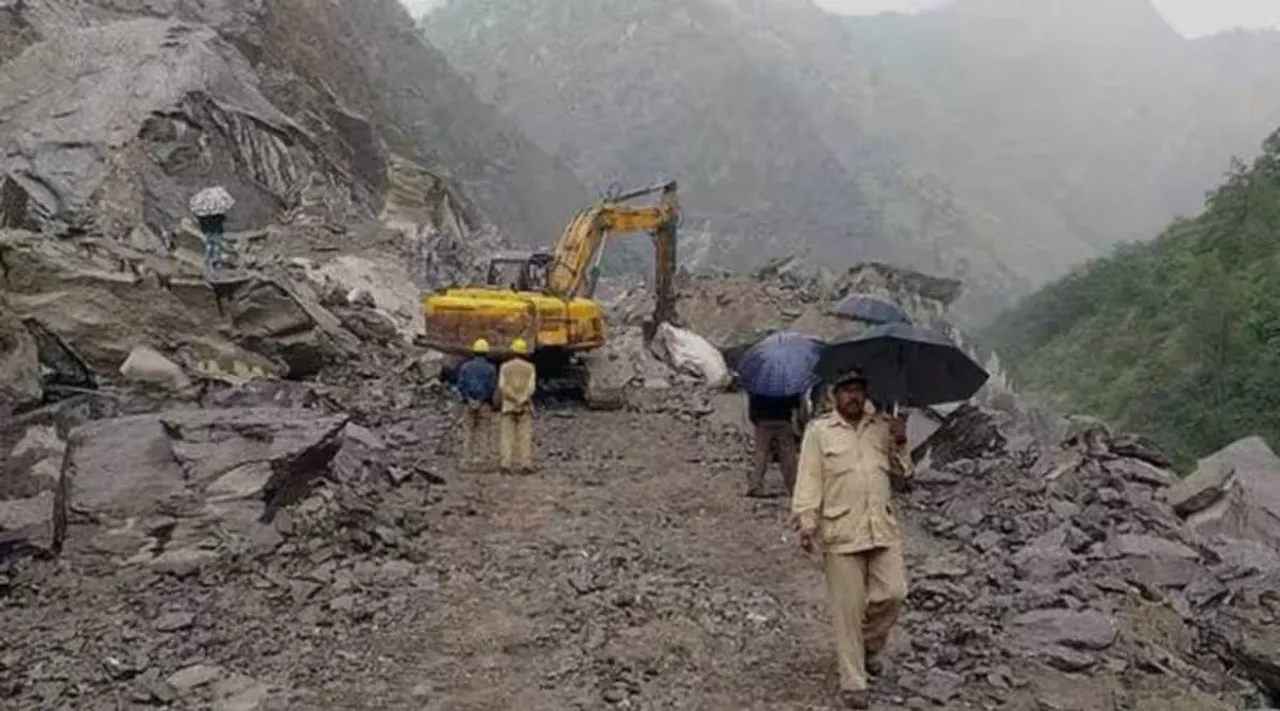 Heavy rains wash away part of Badrinath highway, pilgrimage disrupted