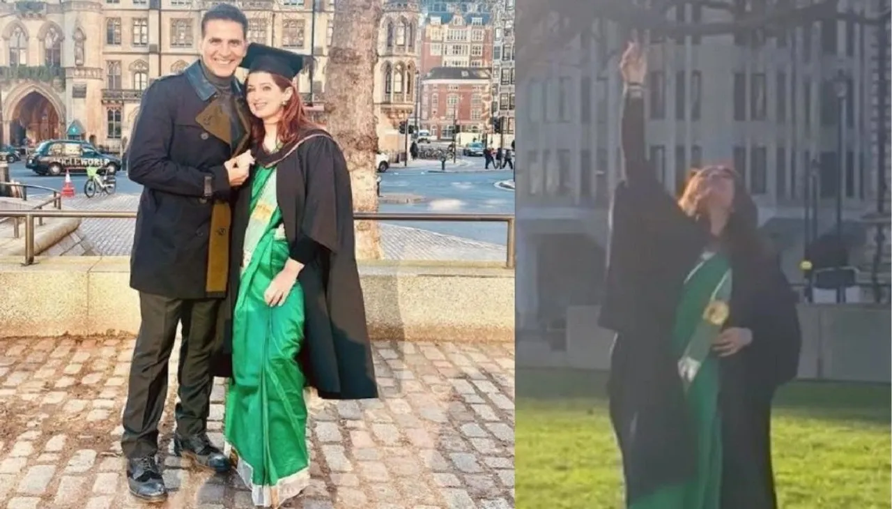 Twinkle Khanna graduates from UK's Goldsmith College, husband Akshay calls her 'super woman'