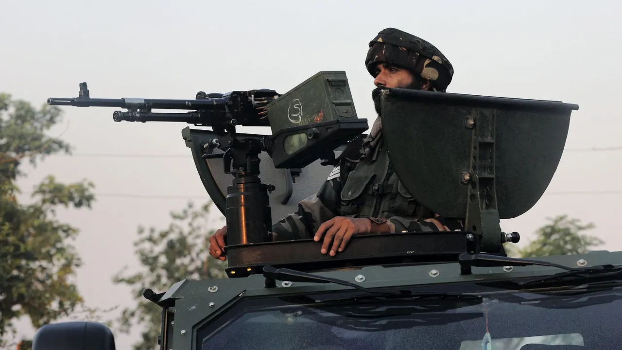 Army personnel arrives near the site of the ongoing encounter between security forces and terrorists at Saida Sukhal village in Hiranagar sector of Kathua district, Wednesday, June 12, 2024.