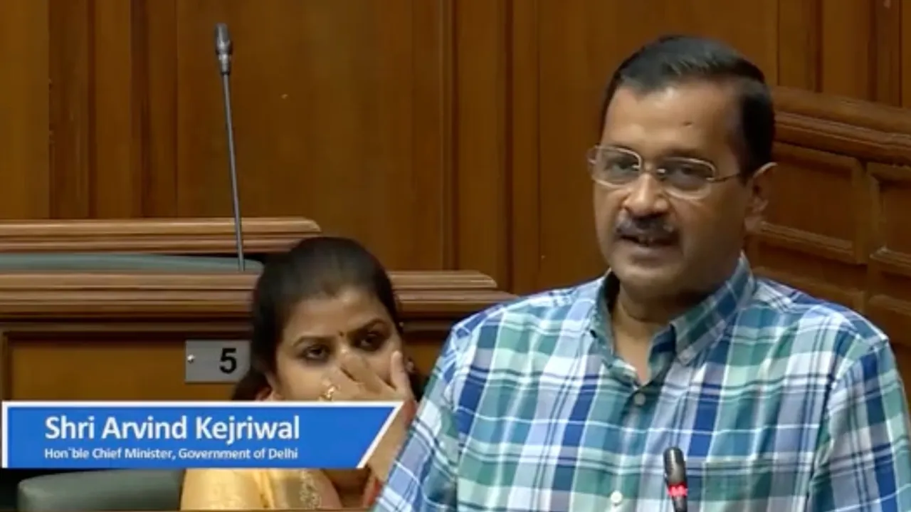 Arvind Kejriwal in Delhi assembly