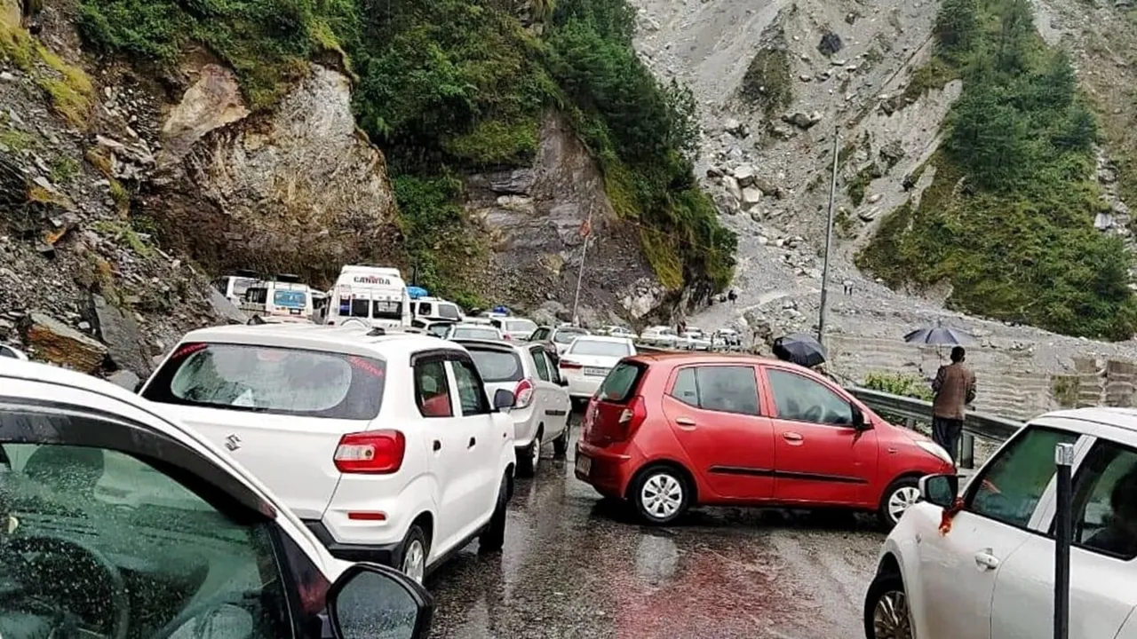 heavy rains Badrinath National Highway Landslide