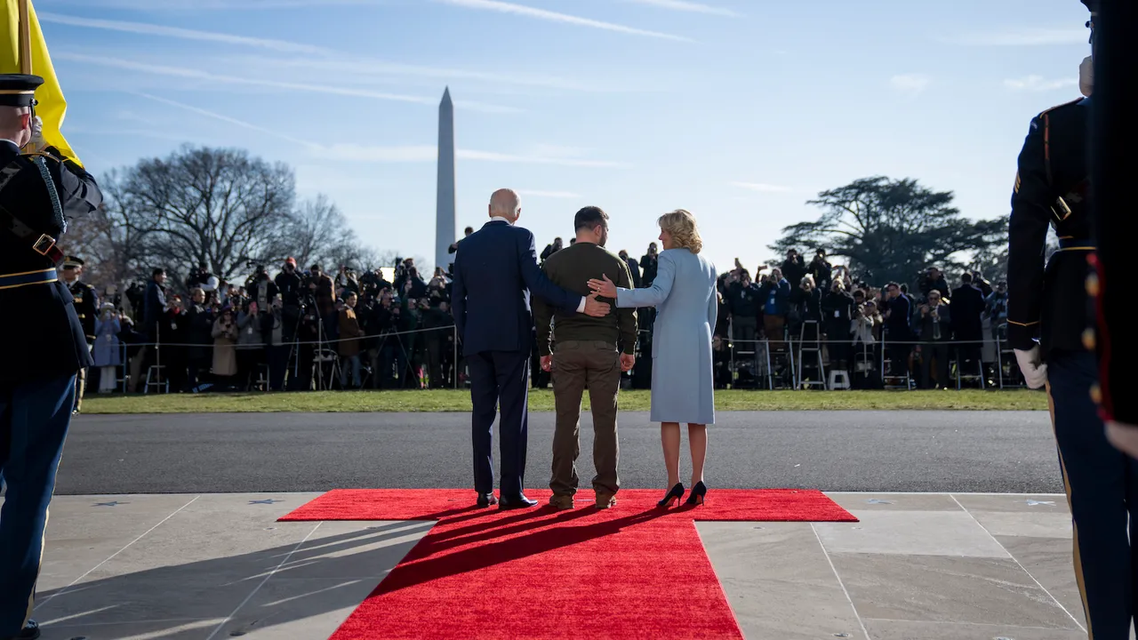 Joe and Jill Biden with Volodymyr Zelenskyy