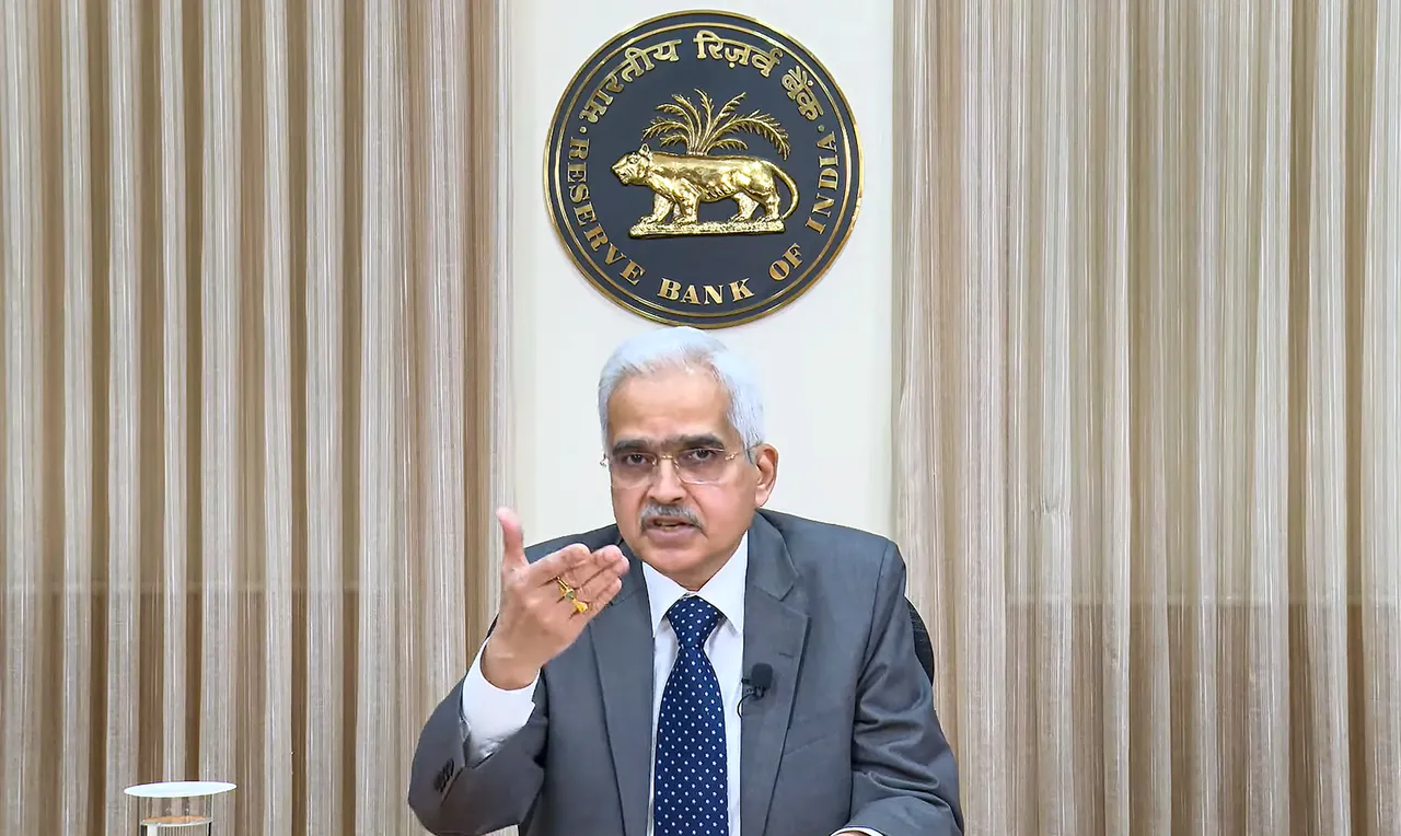 Reserve Bank of India (RBI) Governor Shaktikanta Das announces the central bank's monetary policy statement