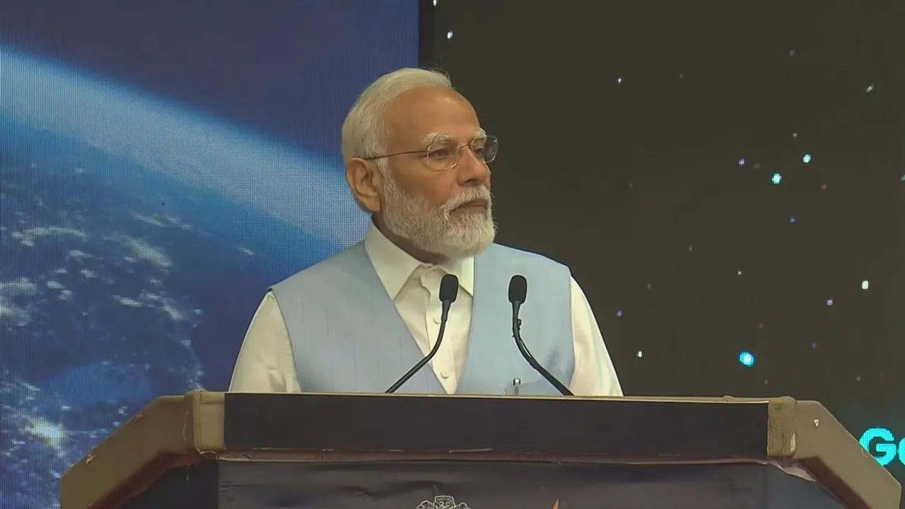 Prime Minister Narendra Modi during a visit to Vikram Sarabhai Space Centre (VSSC), in Thiruvananthapuram