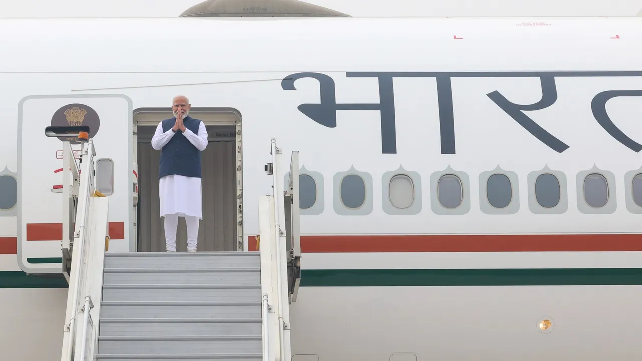 Prime Minister Narendra Modi leavind for UAE