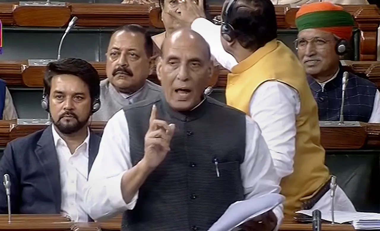 Rajnath Singh in Parliament Defence Minister