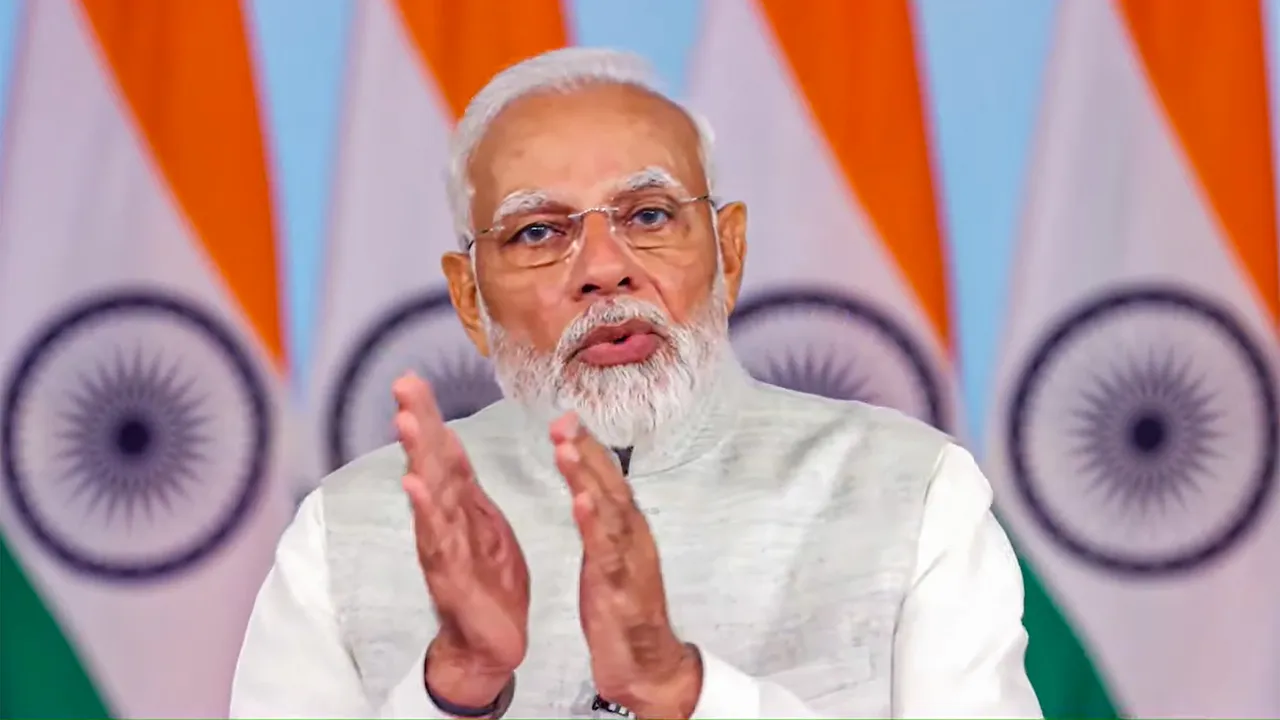 Prime Minister Narendra Modi addresses the Uttarakhand Rozgar Mela, via video conferencing in New Delhi