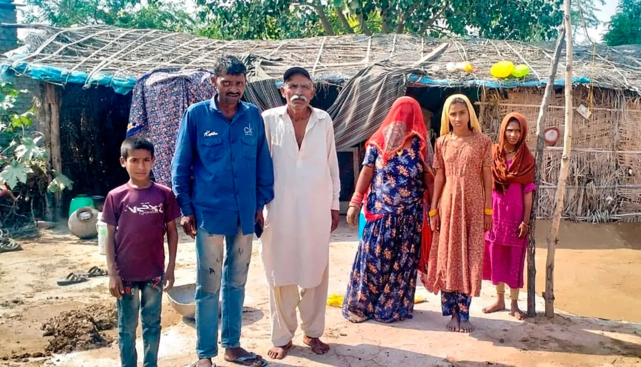 Bhera Ram Bheel, who migrated to India for a better life from Pakistan about a decade ago, with his family, in Jodhpur