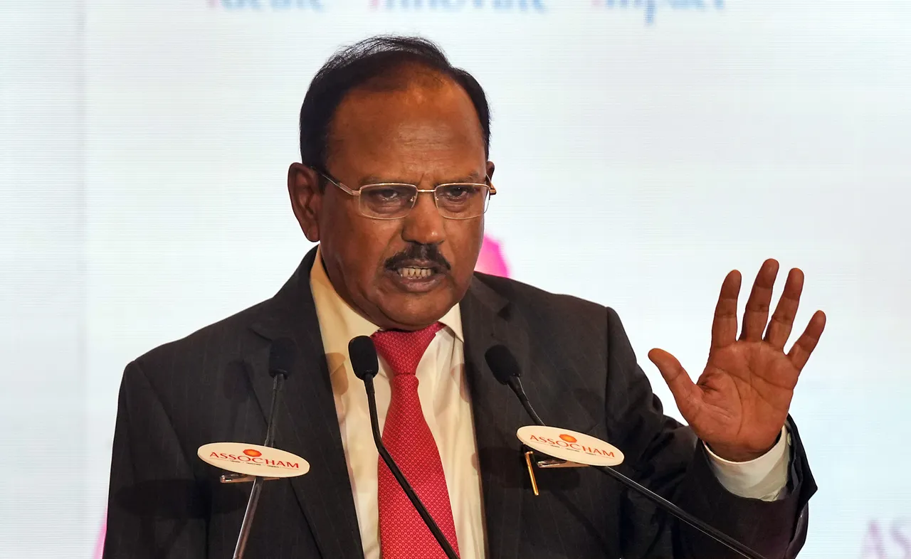 National Security Advisor (NSA) Ajit Doval addresses during the Netaji Subhas Chandra Bose Memorial Lecture 2023 organised by ASSOCHAM, in New Delhi