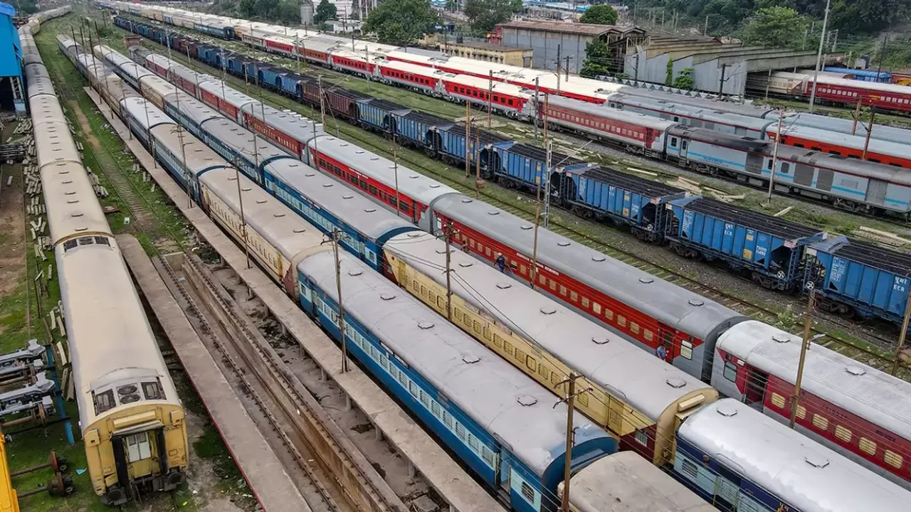 Indian Railways Trains Station Platform