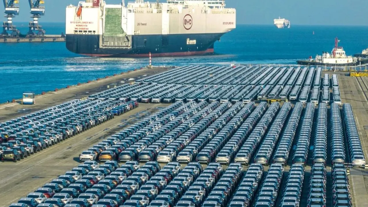 Electric cars pile up at European ports as Chinese firms struggle to find buyers
