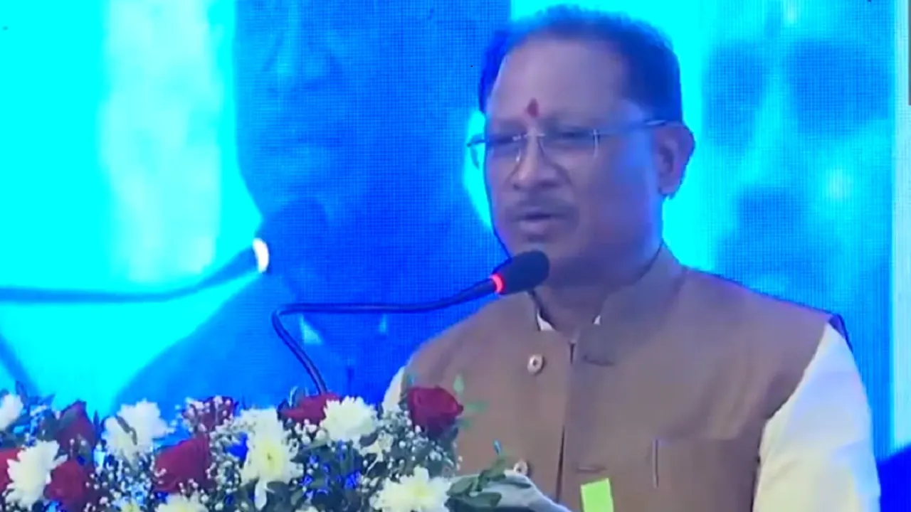 Chhattisgarh CM Vishnu Deo Sai addresses the Chhattisgarh Climate Change Conclave 2024