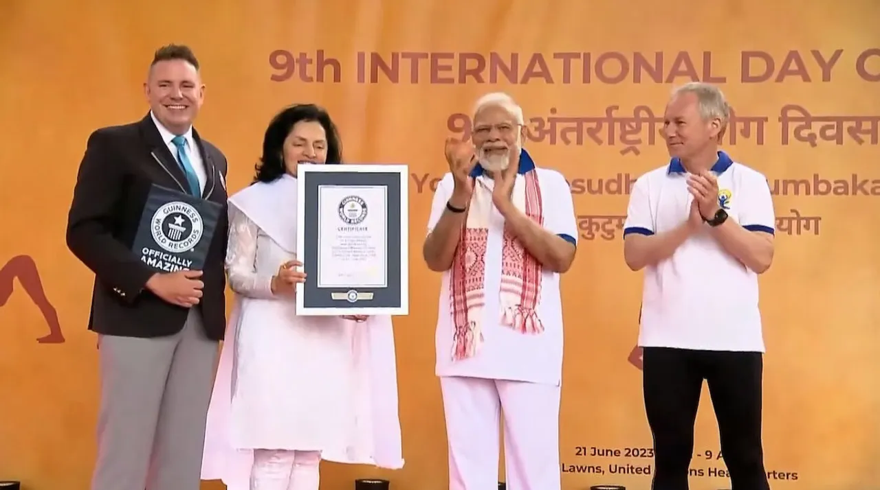 Guinness world record for Yoga day programme at UN