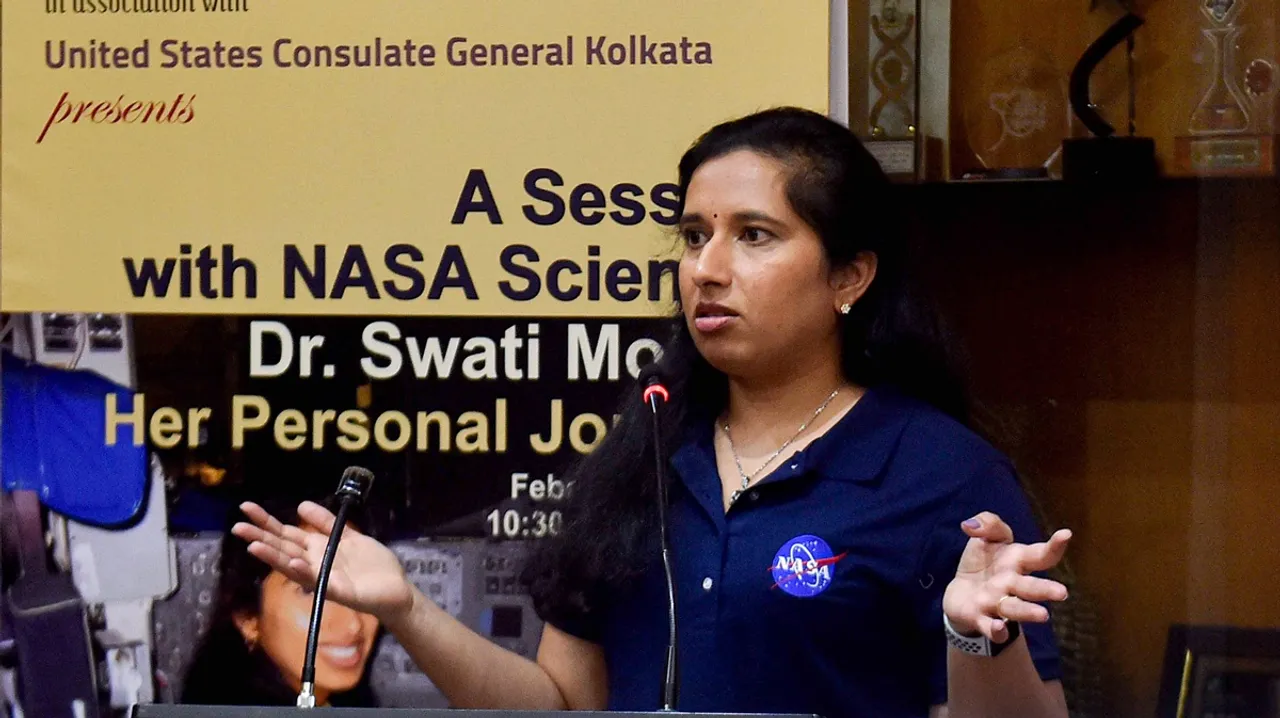  NASA scientist Swati Mohan during an interactive session at Birla Industrial & Technological Museum, in Kolkata, Thursday, Feb. 29, 2024