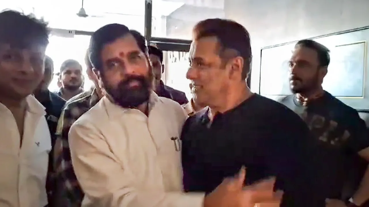 Eknath Shinde visits Salman Khan's house; asks police to increase security