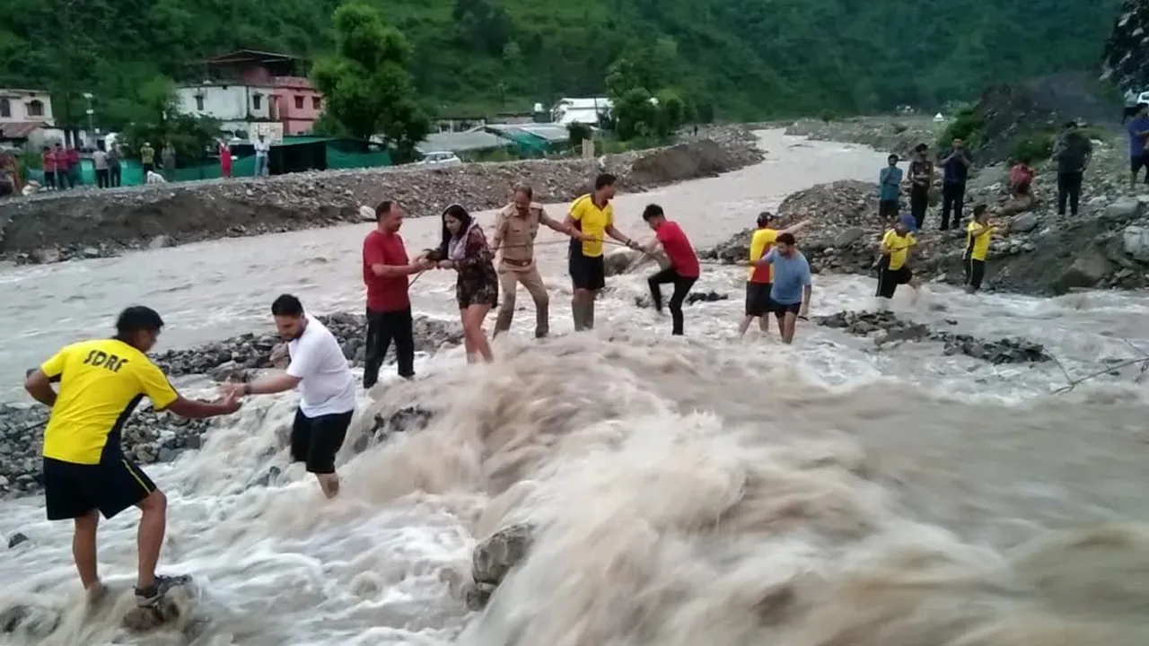 Tourists stranded due to flooding of stream in Uttarakhand's New Tehri rescued