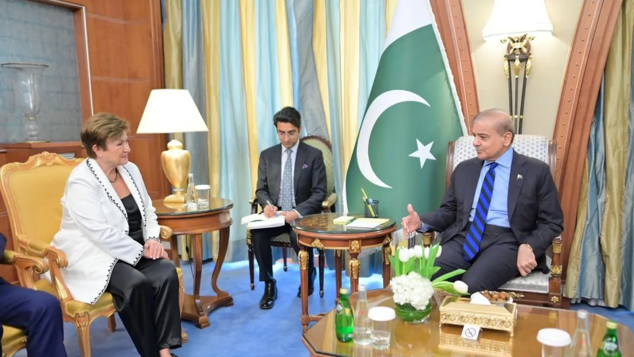 Pak PM Sharif discusses new loan programme with IMF chief Georgieva in Riyadh
