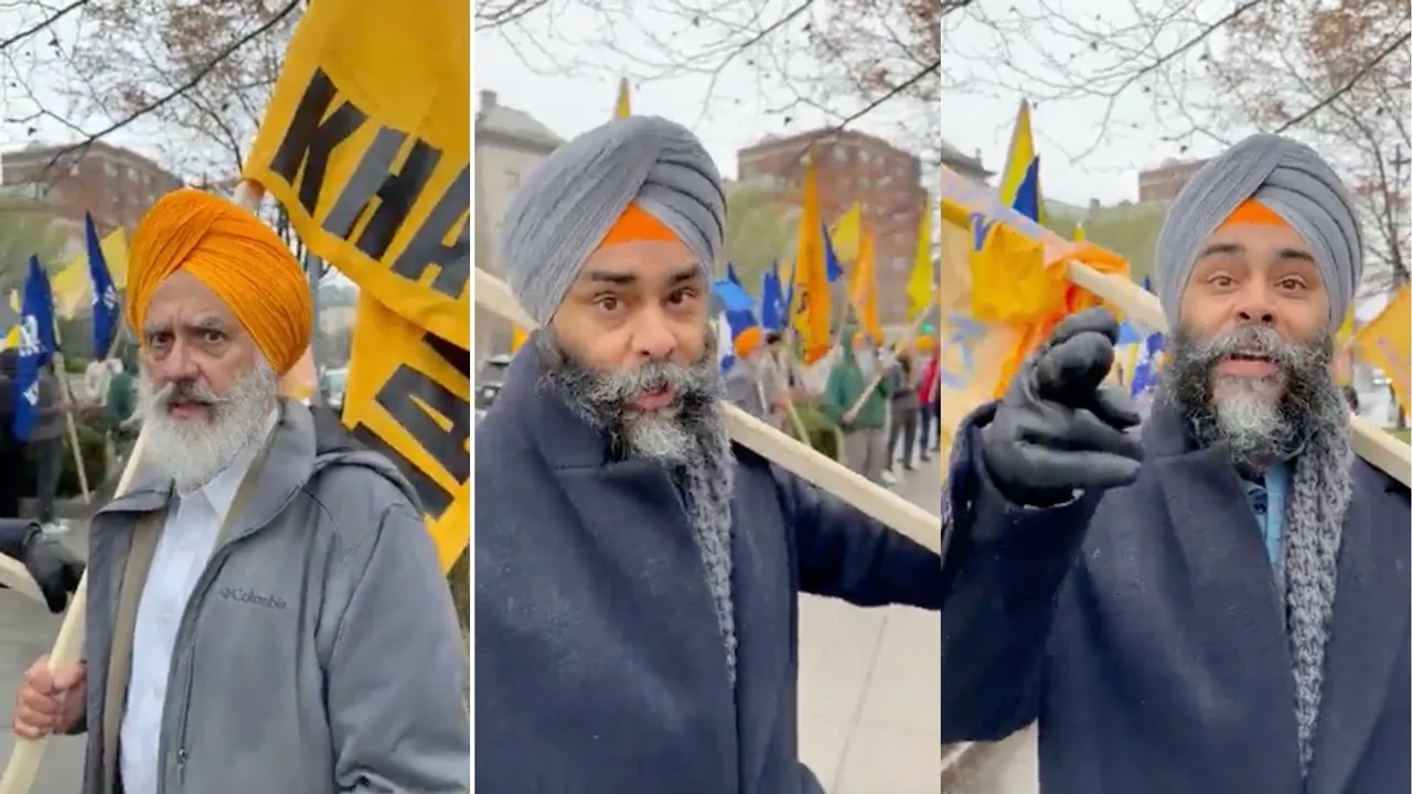 PTI journalist comes under attack from Khalistan supporters protesting outside Indian Embassy in Washington