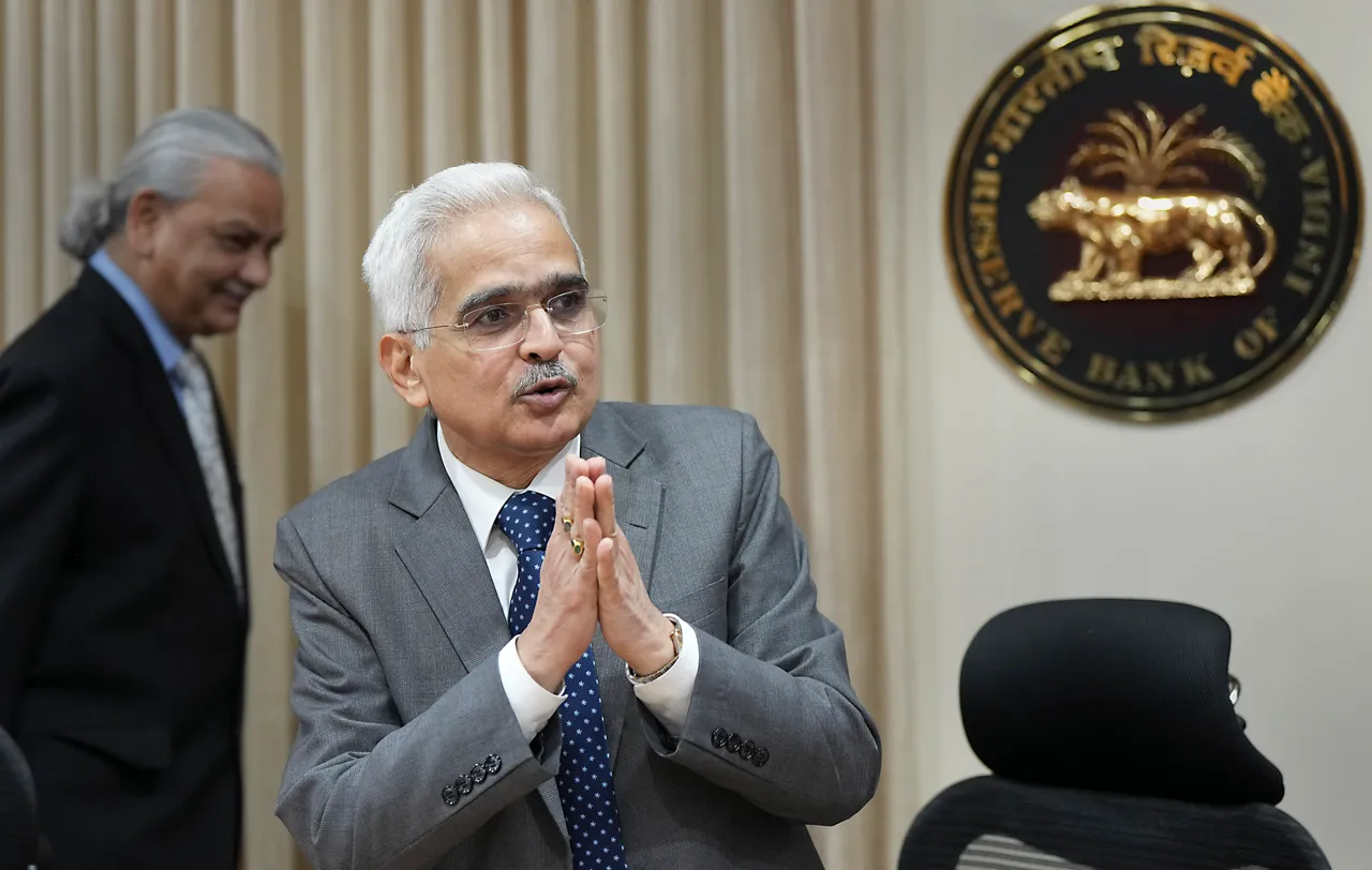 Reserve Bank of India (RBI) Governor Shaktikanta Das during a press conference on monetary policy statement, in Mumbai