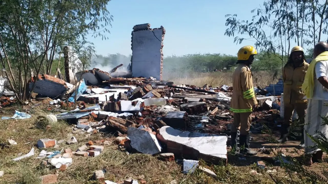 explosion firecracker wall collapse