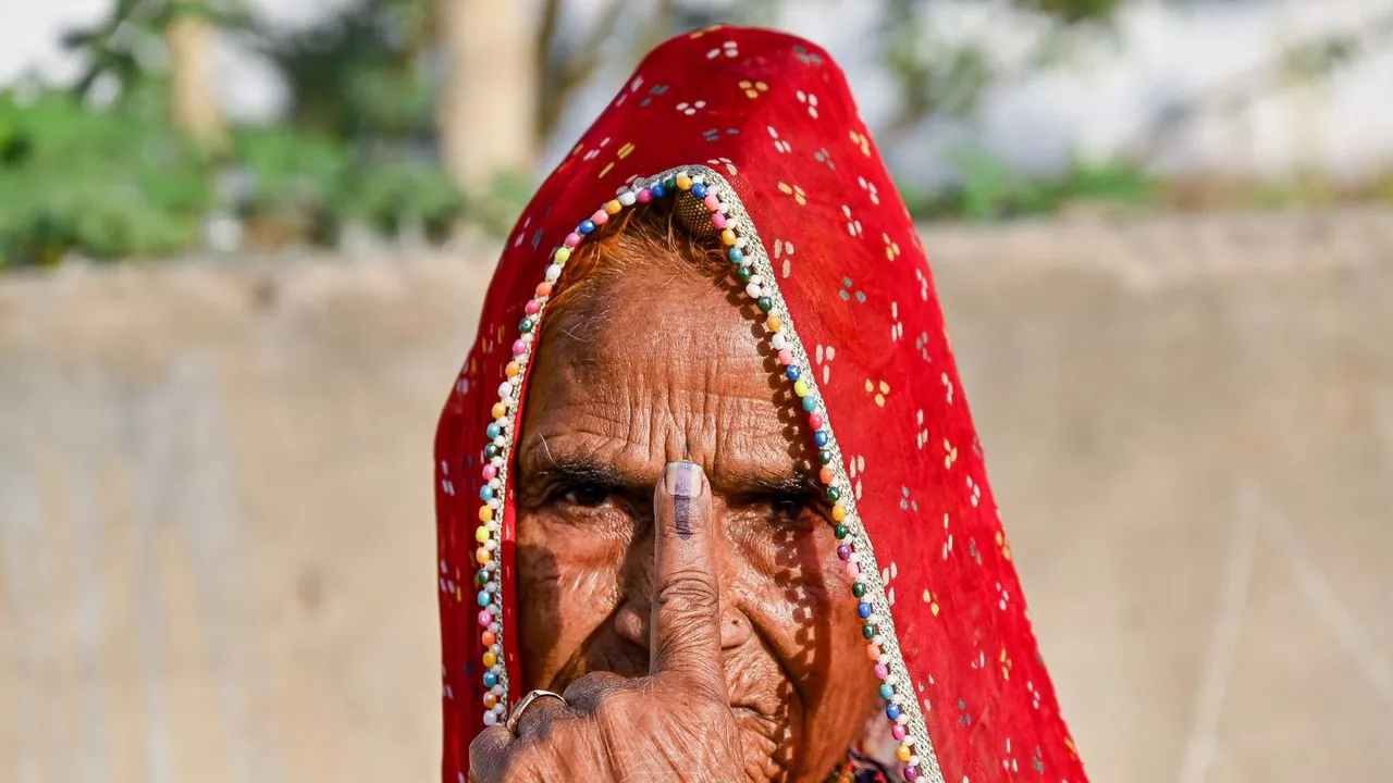 Ajmer Rajasthan Elections Rajasthan Voting Woman Voter