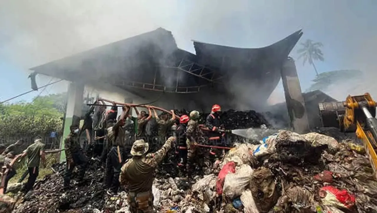 Fire breaks out in waste management plant in Kozhikode; blaze brought under control